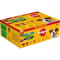 Pedigree Giant Pack – Sélection Mixte en Sauce pour Chien Adulte 80x100 g Aliment