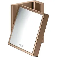 Hansgrohe AXOR UNIVERSAL Rectangular Miroir de rasage, grossissement 1,7x, inclinable, cadre métal, 42649300