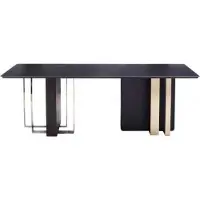 AEA Schwarzer Holztische Esszimmer Tisch Esszimmertisch Stil Esstisch 180x90
