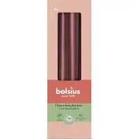 Bolsius Bougies pointues, set de 4 25x2,5cm bordeaux (4 pcs)