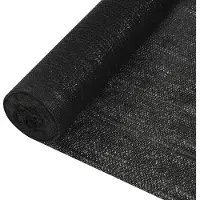 vidaXL Panneau de clôture noir 1,5x25 m HDPE 150 g/m