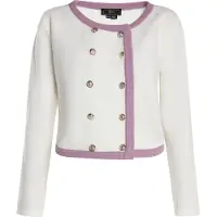 Faina Cardigan violet clair / blanc