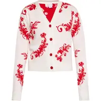 IZIA Cardigan rouge sang / blanc