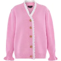 Faina Cardigan rose / blanc
