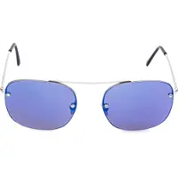 Lgr Lunettes de soleil unie MAASAI-SILVER-00 argent (ø 54 mm)