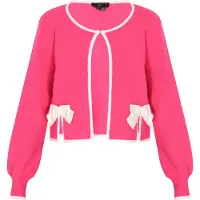 Faina Cardigan rose / blanc