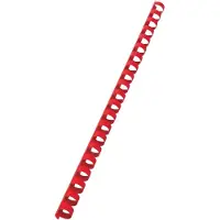GBC CombBind - 12 mm - 21 anneaux - A4 (210 x 297 mm) - 95 feuilles - rouge - 100 unités peigne de reliure en plastique - pour CombBind C110, C210, C250PRO