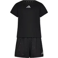 Adidas Ensembles de survêtement Seasonals Glam Short Set filles - Noir - 7 / 8 ans