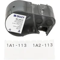 Brady M5C-1500-427 ruban vinyle laminé 38,1 mm x 7,62 mx 12,7 mm (d'origine) - noir sur blanc/transparent