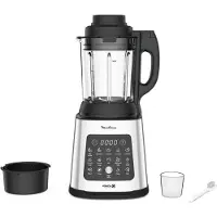Moulinex S Mixeur sur socle, 1400 W, 10 programmes automatiques, Lames amovibles, Nettoyage en profondeur, Panier vapeur, Perfectmix Cook LM83SD10