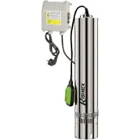 Ribimex Pompe de Puit 750W avec Flotteur 5" - 43M de Refoulement - Performance Élevée et Fiabilité -