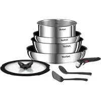 Tefal Batterie de cuisine Ingenio, 8 pièces, poignées amovibles, flexible, efficace