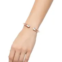 Calvin Klein Bracelet élégant pour femme en acier inoxydable orné de cristaux scintillants, taille XS, KJ8YPF1402, or rose