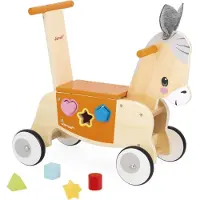 Janod Farm Donkey Ride On Orange Enfants