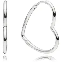Pandora Boucles d'oreilles asymétriques en forme de cœur pour femmes de Pandora