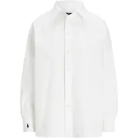 Ralph Lauren pour femme. 211968219001 Chemise blanche en coton surdimensionné (L), Casuel, Manche longue