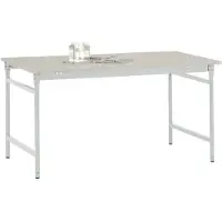 Manuflex BB3031.7035 Beistelltisch BASIS stationär mit Melamin-Tischplatte in (60 x 125 x 78 cm)