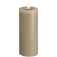 Moods & More Bougie cylindrique à LED - Kit « Melted » gris - 49 x 125 m
