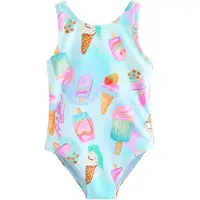 Next Maillot de bain bleu clair / vert clair / rose clair