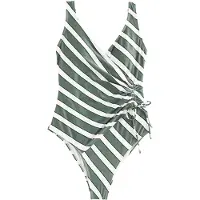 Next Maillot de bain modelant roseau / noir / blanc