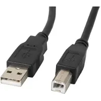 Lanberg - Câble d'imprimante USB A mâle vers USB B mâle 0,5 m noir CA-USBA-10CC-0005-BK