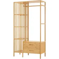 Helloshop26 Portemanteau meuble d'entrée design 185 x 100 x 45 cm bambou naturel 03_0010388