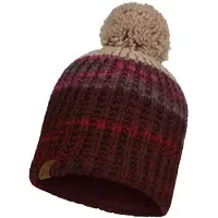 Buff Knitted Polar Beanie Beige,Rouge