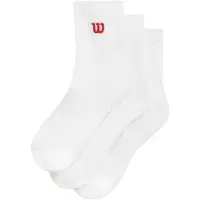 Wilson Quarter Top Socks 3 Units Blanc EU 35-37