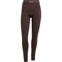 Adidas Pantalon de sport 'Hyperglam' brun foncé / blanc