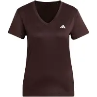Adidas T-shirt fonctionnel 'Essentials' chocolat / blanc