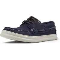 Camper pour homme. K101073-006 Mocassins en cuir Runner Four navy (43), Plat, Lacets, Casuel, Marine