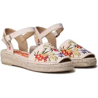 Toni pons Sandales femme GARBET Beige Multicolore Textile Broderie florale Taille : 42
