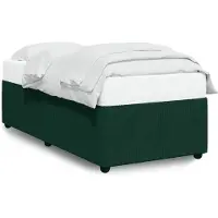 vidaXL Cadre de lit sans matelas vert foncé 90x190 cm velours