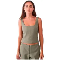 Balmohk Corset Sleeveless Top Vert XL Femme