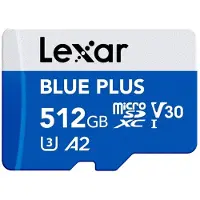 Lexar Carte microSDXC Blue Plus UHS-I 512Go V30 170MB/s avec adaptateur carte SD