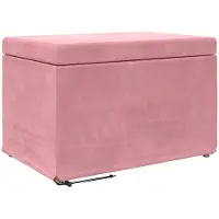 vidaXL Tabouret rose 61 x 41 x 40 cm, velours et bois d'ingénierie