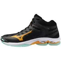 Mizuno Chaussures de sport de volley-ball pour homme WAVE VOLTAGE MID - V1GA2465, couleur : noir, pointure homme : 43