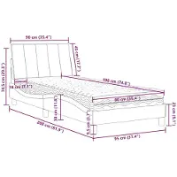 vidaXL Lit avec matelas "Hanko" vert foncé 90x190 cm velours