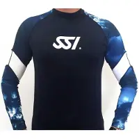 Ssi Loose Fit Long Sleeve Rash Guard Bleu L Homme