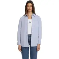 GUESS Jeans Oversize Pocket Long Sleeve Shirt Bleu 2XL Femme