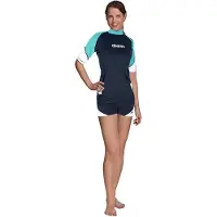 Mares Loose Fit She Dives Short Sleeve Rash Guard Noir M Femme