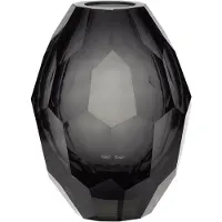 Hubsch Vase À Facettes Gris | 950505