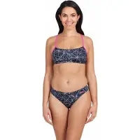 Zoggs Tri Back Bikini Noir,Rose 28 Femme