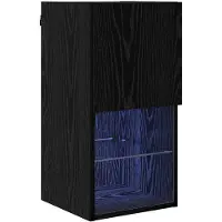vidaXL Meuble TV mural Noir aspect chêne, aggloméré