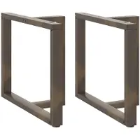 vidaXL Pieds de table de salle à manger en T 2 pcs. Acier naturel 100x35x(72-73) cm Acier