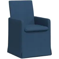 vidaXL - 2 chaises de salle à manger, tissu bleu, 57 x 67 x 95 cm