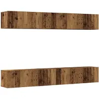 vidaXL Ensemble de 4 meubles TV muraux en vieux bois 100x30x30 cm