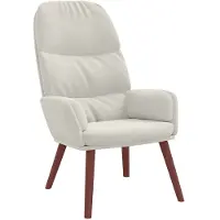 vidaXL Fauteuil relax blanc crème velours