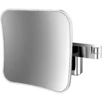 Emco LED miroir de rasage et de maqu'illage, grossissement : 5x, rectangulaire, double bras articulé avec fixation murale, 109513350