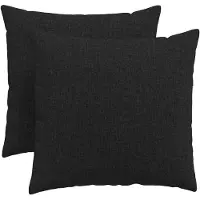 vidaXL Coussins de canapé 2 pcs Noir 50 x 50 cm tissu